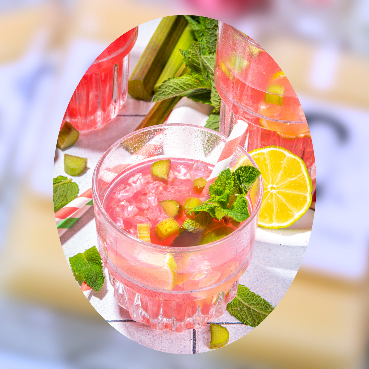 Fresh Mint & Rhubarb