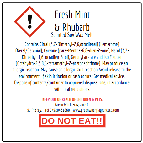 Fresh Mint & Rhubarb